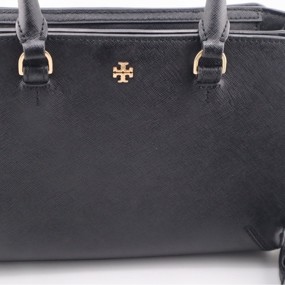 Tory Burch Black and Gold Satchel - Picture 3 of 10
